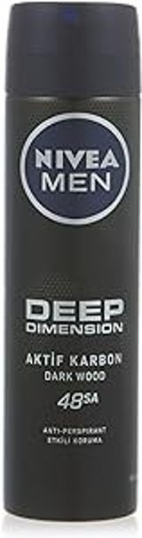 Nivea Deep Dimension Sprey Erkek Deodorant 150 ml