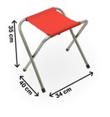 Exent Katlanır Kolsuz Kırmızı 3'Lü Kamp Sandalyesi