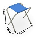 Exent Katlanır Kolsuz Mavi 2'Li Kamp Sandalyesi