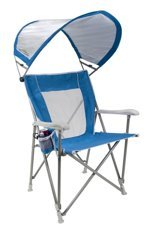 Gci Outdoor Katlanır Kolçaklı Beyaz - Mavi Tekli Kamp Sandalyesi