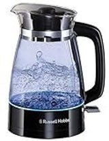 Russell Hobbs Cam Klasik Tasarım Cam 1.7 lt 2400 W Işıklı Siyah Kettle