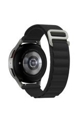Undeplus Watch 3-Gt-Gt2-Gt2e-Gt2-Gt3 Pro Naylon Örgü İşlemeli 22 mm Yetişkin Akıllı Saat Kordonu Siyah