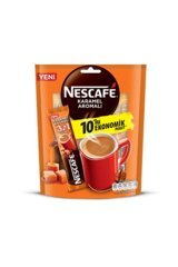 Nescafe 3ü1 Arada Karamel Aromalı Paket Granül Kahve 10x17.7 gr