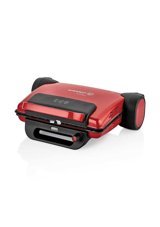 Korkmaz A810 Tostema 4 Dilim Granit Çıkartılabilir Plaka Tek Yönlü 1800 W Izgaralı Kırmızı Tost Makinesi/Waffle ve Tost Makinesi