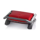 Arzum AR2035 6 Dilim Granit Çıkartılabilir Plaka Çift Taraflı 1800 W Izgaralı Kırmızı Tost Makinesi/Waffle ve Tost Makinesi
