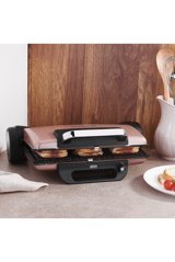 Korkmaz Tostema 4 Dilim Granit Çıkartılabilir Plaka Çift Taraflı 2000 W Izgaralı Rose Gold Tost Makinesi/Waffle ve Tost Makinesi