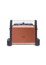Homend Toastbuster 1380H 6 Dilim Döküm Çıkartılabilir Plaka Tek Yönlü 1800 W Izgaralı Bronz Tost Makinesi/Waffle ve Tost Makinesi