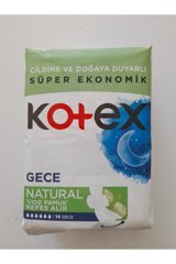 Kotex Natural Organik Antialerjik Orta Gece 14'lü Hijyenik Ped 1 Adet