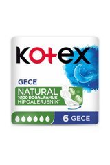 Kotex Natural Organik Antialerjik Orta Normal 6'lı Hijyenik Ped 1 Adet