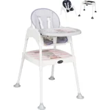 Baby Home Bh-1450 Mizzy Emniyet Kemerli 15 kg Kapasiteli Tekerleksiz Tepsili Oturaklı Portatif Mama Sandalyesi Siyah