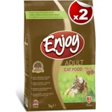 Enjoy Tavuk Aromalı Tahıllı Yetişkin Kedi Maması 2x1 kg