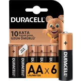 Duracell LR03 1.5 V Alkalin AA / Kalem Pil 6'lı