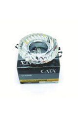 Cata Ct-6600 G10 Cam Tekli Başlık Yuvarlak Gömme Led Spot Lamba Gümüş