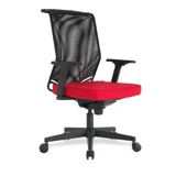 Bürosit File 7 Kolçaklı Dönerli Kırmızı Çalışma Sandalyesi