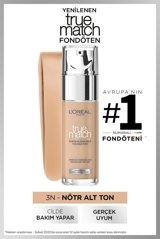 L'Oreal Paris True Match 3N Creamy Beige Likit Şişe Fondöten