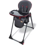 Baby Care BC 515 Emniyet Kemerli 15 kg Kapasiteli Tekerlekli Tepsili Oturaklı Katlanır Mama Sandalyesi Siyah