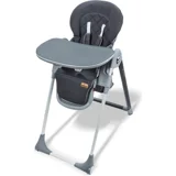 Baby Care BC 515 Alüminyum Emniyet Kemerli 15 kg Kapasiteli Tekerlekli Tepsili Oturaklı Katlanır Mama Sandalyesi Gri