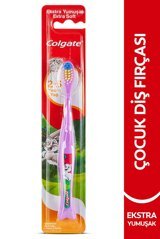 Colgate Kids 2 + Ekstra Yumuşak Manuel Çocuk Diş Fırçası Pembe