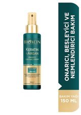 Bioxcin Argan Nemlendirici Onarıcı Dökülme Karşıtı Keratinli Boyalı Tüm Saçlar için Durulanmayan Kadın Saç Kremi 150 ml