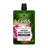 Gliss Bio Tech Restore Kök Hücre Kompleksi Gül Suyu Nemlendirici Onarıcı Boyalı Tüm Saçlar için Durulanmayan Kadın Saç Kremi 50 ml