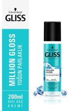 Gliss Million Gloss Lipid Kompleksi Mikro Yağlar Onarıcı Besleyici Keratinli Boyalı Tüm Saçlar için Durulanmayan Kadın Saç Kremi 200 ml