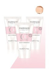 Farmasi All In One Açıktan Ortaya Güneş Koruyuculu Suya Dayanıklı CC Krem 3x50 ml