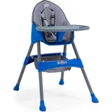 Baby2Go 2270 Snac Emniyet Kemerli 20 kg Kapasiteli Tekerleksiz Tepsili Oturaklı Katlanır Portatif Mama Sandalyesi Mavi