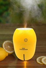 Buffer Limon Tipi Mini 2 W 180 ml Aromaterapi Işıklı İyonizerli Taşınabilir Şarjlı Mini Soğuk Buhar Makinesi