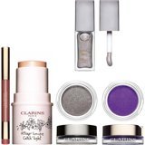 Clarins Lip Comfort Dudak Parlatıcısı + Joli Rouge Dudak Kalemi + Ombre Eye Shadow + Catch Hight Rosy Glow Aydınlatıcı Stick Makyaj Seti