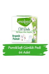 Molped Pure Soft Organik 64'lü Normal Günlük Ped