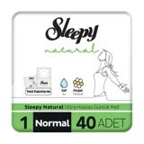 Sleepy Natural Ultra Hassas Organik 40'lı Normal Günlük Ped
