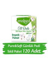 Molped Pure Soft Organik 120'li Normal Günlük Ped