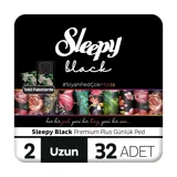 Sleepy Black Premium Plus Organik 32'li Uzun Günlük Ped