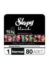 Sleepy Black Premium Organik 80'li Normal Günlük Ped