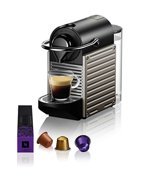 Nespresso C61 Pixie Titan 1260 W Paslanmaz Çelik Tezgah Üstü Kapsüllü Yarı Otomatik Espresso Makinesi Inox