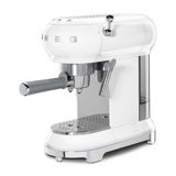 Smeg ECF01 Linea 50's Retro Style 1350 W Paslanmaz Çelik Tezgah Üstü Kapsülsüz Yarı Otomatik Espresso Makinesi Beyaz