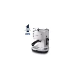 Delonghi ECO311.W Icona 1100 W Paslanmaz Çelik Tezgah Üstü Kapsülsüz Manuel Espresso Makinesi Beyaz
