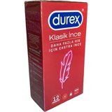 Durex Klasik İnce Prezervatif 12'li