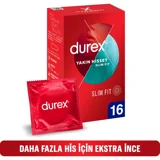 Durex Yakın Hisset Slim Fit Ultra İnce Prezervatif 16'lı