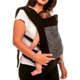 Baby Plus Fashion Çizgili 4-20 kg Kapasiteli Oturaklı Her Yöne Kanguru Siyah