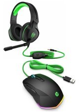 HP M400 3.5 mm Gürültü Önleyici Mikrofonlu Kablolu Oyuncu Kulak Üstü Kulaklık Siyah-Yeşil