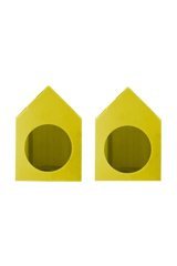 Mascot Dikdörtgen Su Geçirmez Dış Mekan-İç Mekan Kedi Evi Sarı
