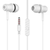 Intouch Stereo Silikonlu Mikrofonlu 3.5 Mm Jak Kablolu Kulaklık Beyaz