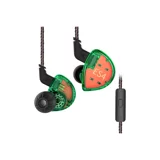 Kz Es4 Silikonlu Mikrofonlu Örgülü 3.5 Mm Jak Kablolu Kulaklık Yeşil