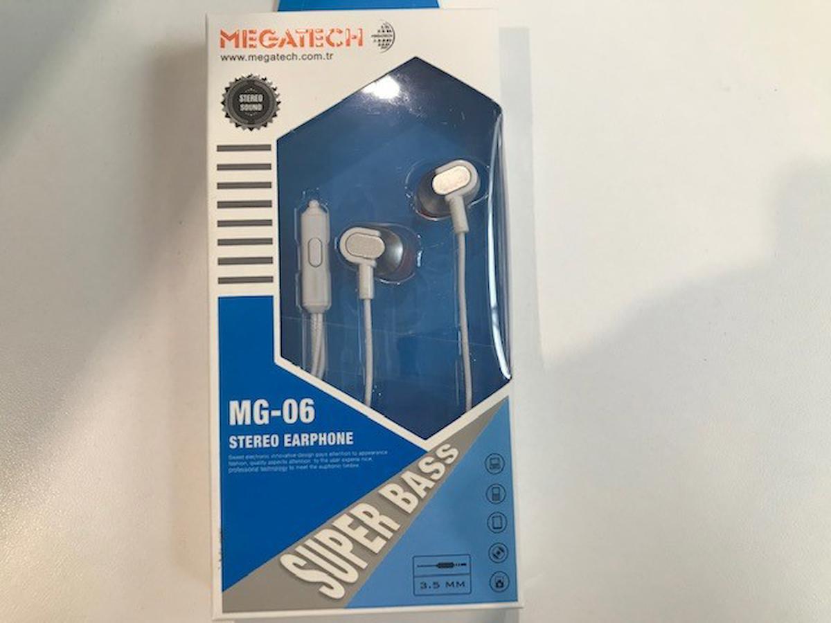 Megatech Mg-06 Silikonlu Mikrofonlu 3.5 Mm Jak Kablolu Kulaklık Siyah