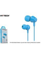 Hytech Hy-Xk30 Silikonlu Mikrofonlu 3.5 Mm Jak Kablolu Kulaklık Mavi