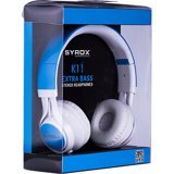 Syrox K11 Mikrofonlu 3.5 Mm Jak Kablolu Kulaklık Mavi
