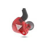 Qkz Ak6 Silikonlu Mikrofonlu Örgülü 3.5 Mm Jak Kablolu Kulaklık Kırmızı