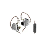 Kz Zs10 Pro 10 Silikonlu Mikrofonlu Örgülü 3.5 Mm Jak Kablolu Kulaklık Siyah