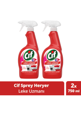 Cif Leke Uzmanı Sprey Yüzey Temizleyici 2x750 ml